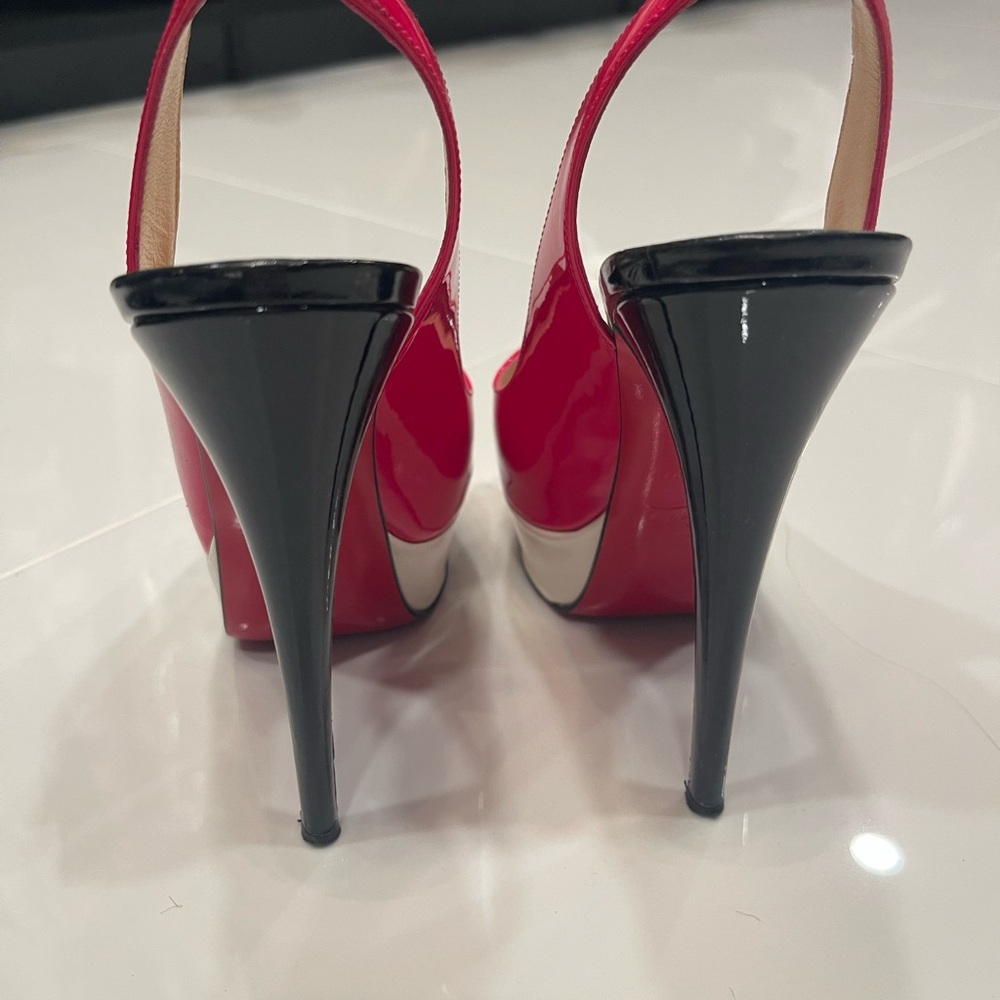 Christian Louboutin Peep Toe Slingbacks - Picture 6 of 14